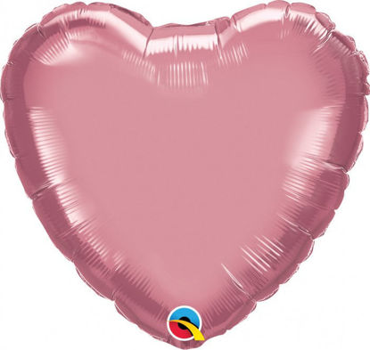 Picture of 18" Chrome Mauve Heart  (helium-filled)