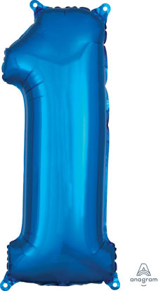 Picture of 26''Blue  Number 1 - Foil Balloon (helium-filled)