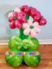 Picture of 5 Flowers Balloon Bouquet with a Bow - Balloon Centerpiece