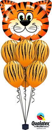Picture of Tickled Tiger Balloon Bouquet (helium-filled)