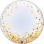 Picture of 24" Deco Bubble - Gold Confetti Dots  (helium-filled)