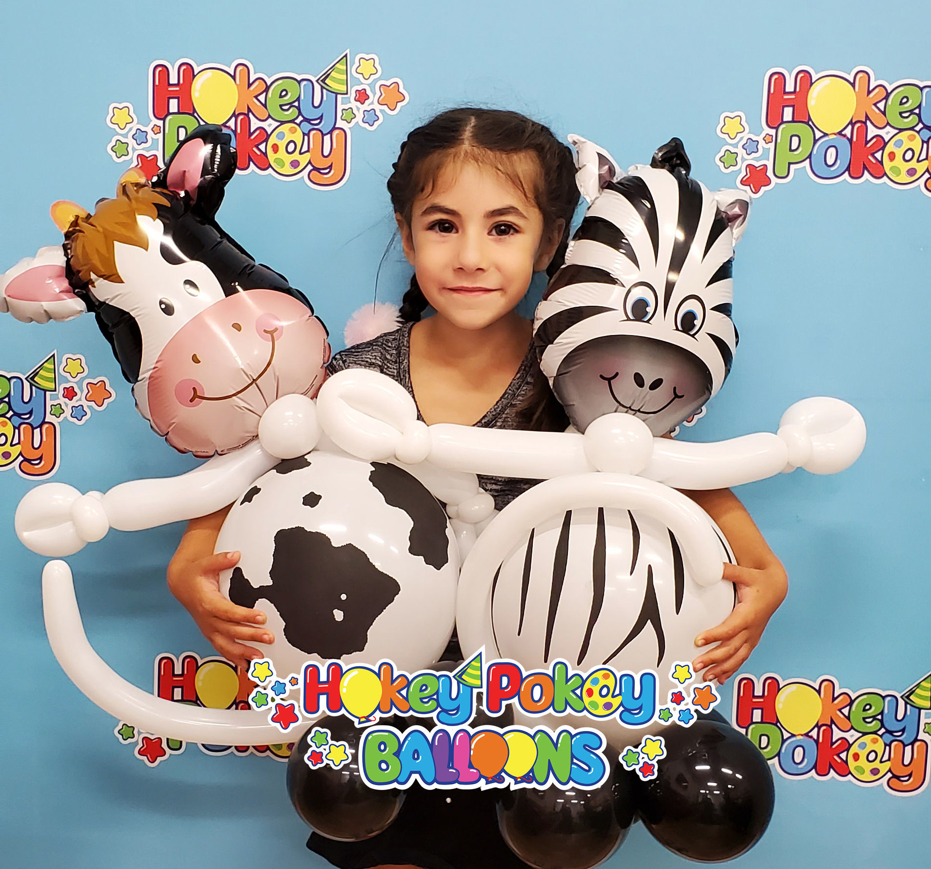 Picture of Mini Zany Zebra - Balloon Centerpiece