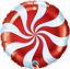 Picture of 18" Round Red Candy Swirl Foil Balloon (helium-filled)