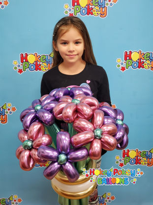 Picture of Deluxe Flower Balloon Bouquet ( 9 pc )