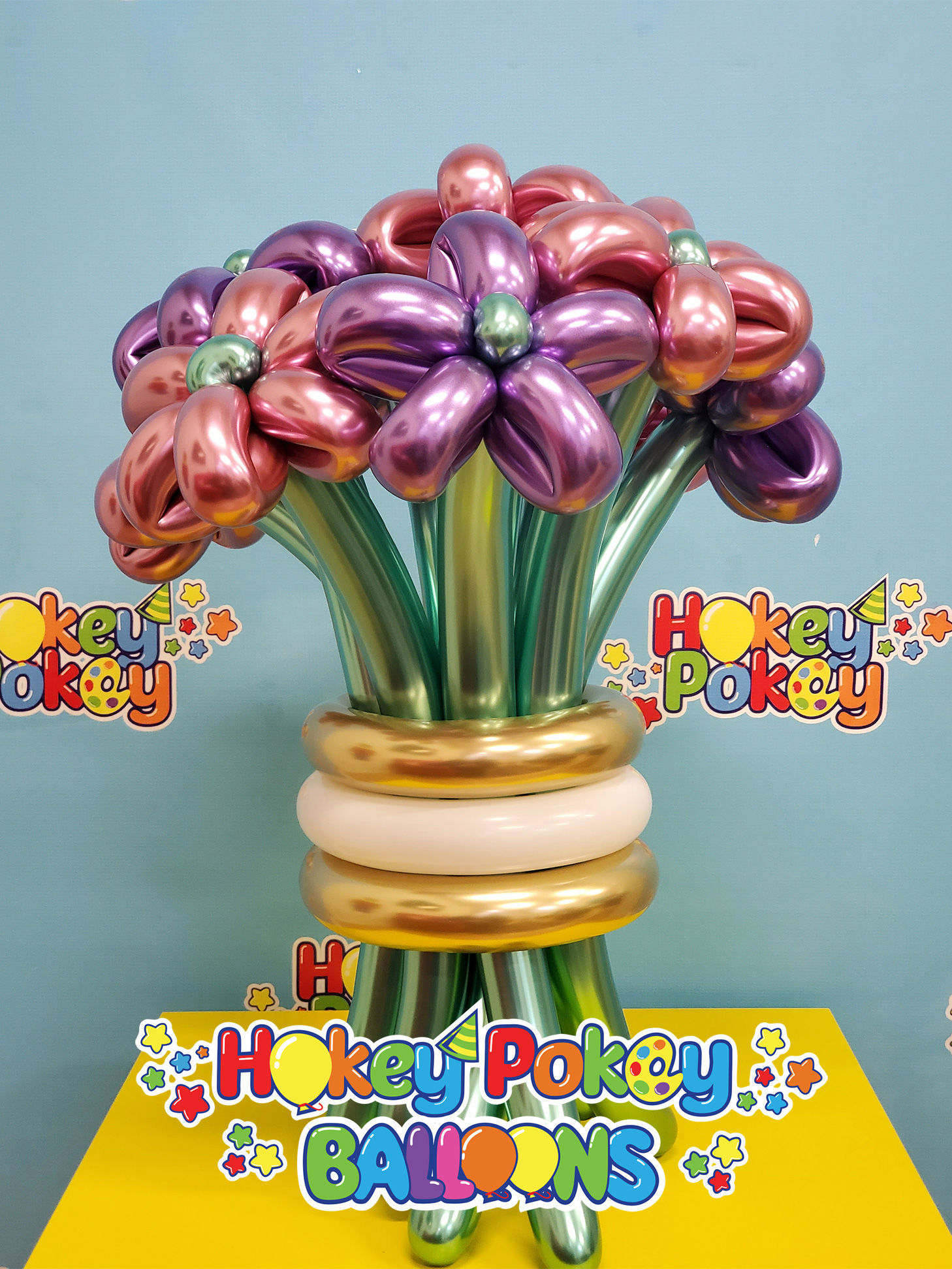 Picture of Deluxe Flower Balloon Bouquet ( 9 pc )