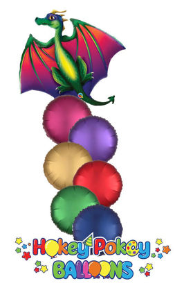Picture of 45" Mythical Dragon Foil Balloon Bouquet ( 7 pc )