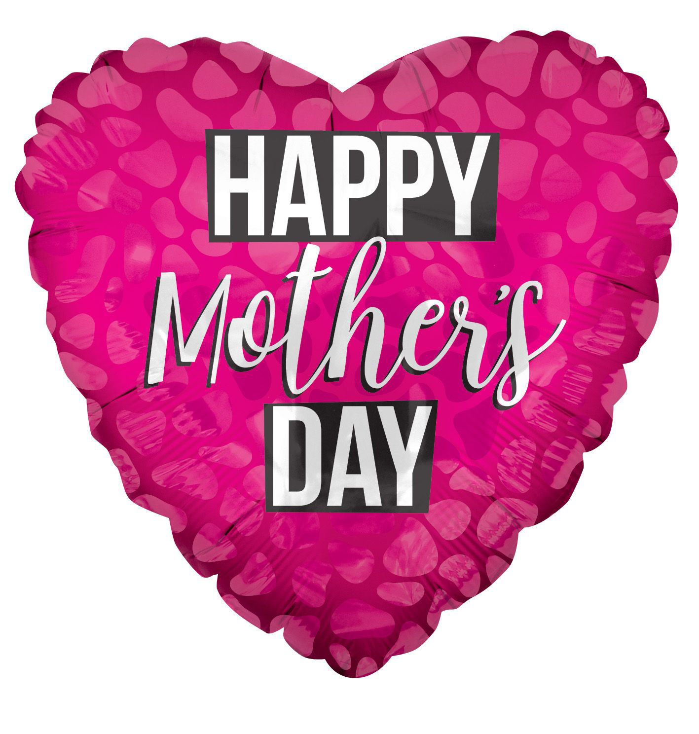 Picture of 18" Bright Pink Happy Mothers Day - Foil Balloon  (helium-filled)