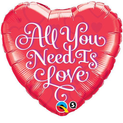 Picture of 18" All You Need Is Love - Foil Balloon  (helium-filled)