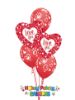 Picture of Mix & Match Red Hearts  Valentine's Balloon Bouquet of 5