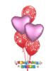 Picture of Mix & Match Red Hearts  Valentine's Balloon Bouquet of 5