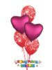 Picture of Mix & Match Red Hearts  Valentine's Balloon Bouquet of 5