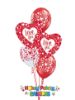 Picture of Double Hearts Valentine's Balloon Bouquet of 5
