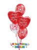 Picture of Double Hearts Valentine's Balloon Bouquet of 5