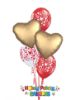 Picture of Double Hearts Valentine's Balloon Bouquet of 5