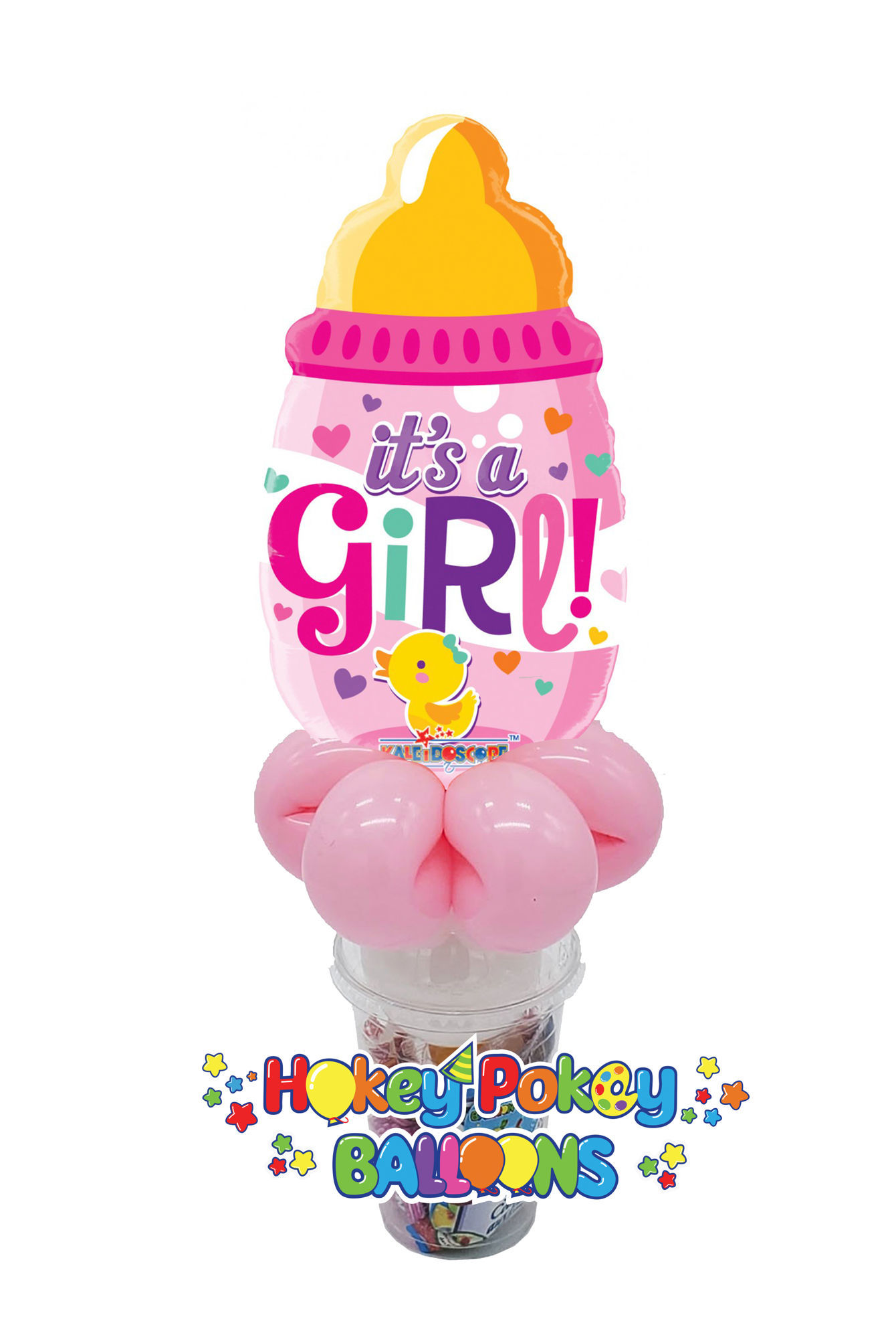 Picture of It's a Girl Baby Bottle Blue - Foil Balloon Candy Cup