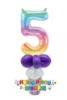 Picture of Custom Rainbow Number - Balloon Candy Cup