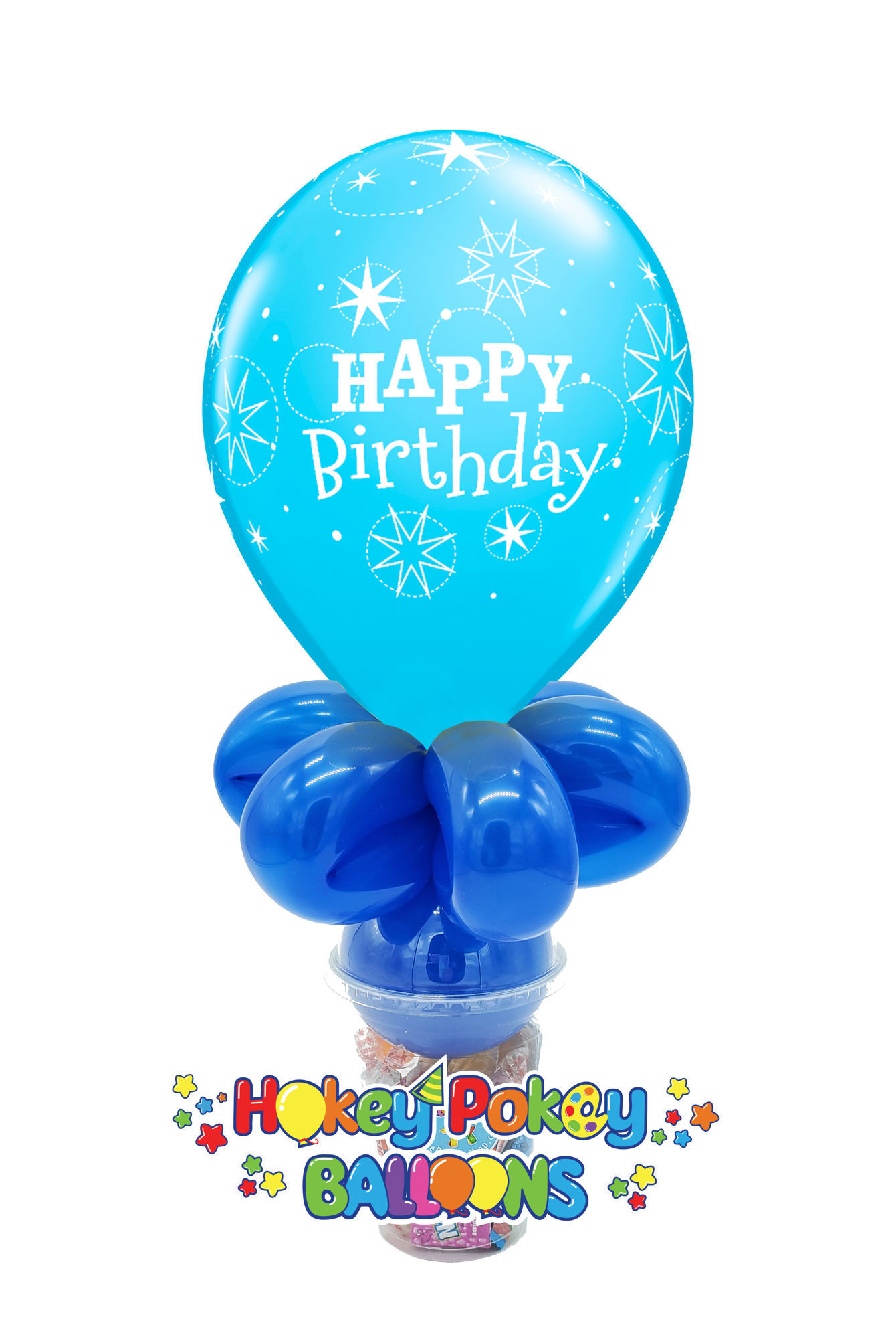 Picture of 11'' Birthday Sparkle Blue - Balloon Candy Cup