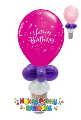 Picture of 11'' Birthday Shining Star - Balloon Candy Cup