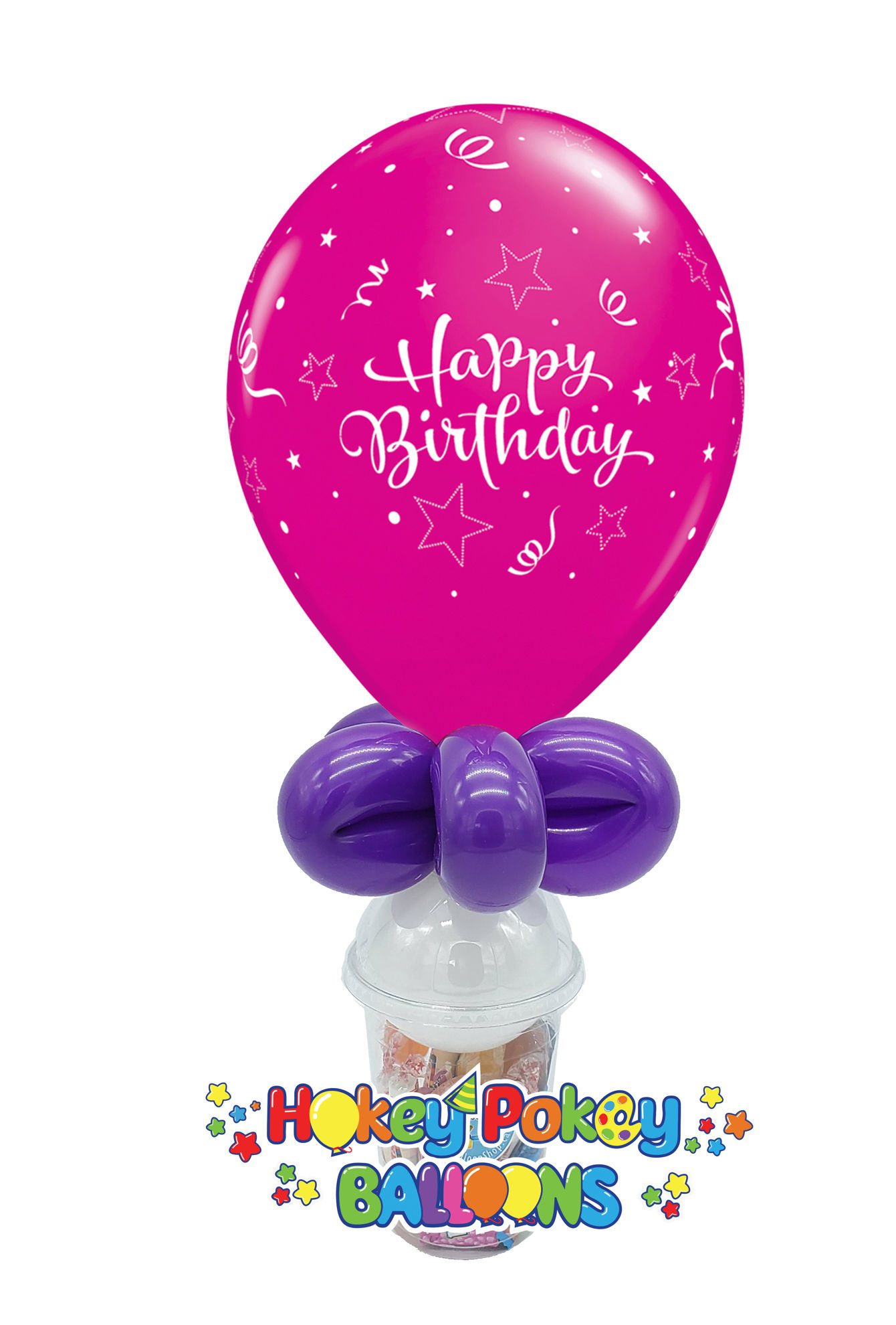 Picture of 11'' Birthday Shining Star - Balloon Candy Cup