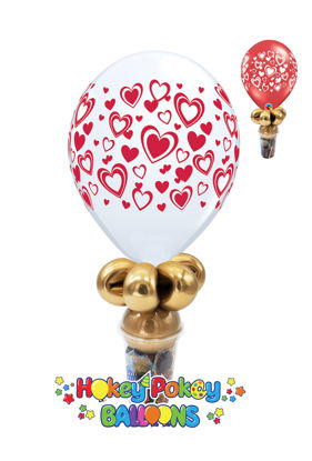 Picture of 11'' Double Hearts -  Balloon Candy Cup