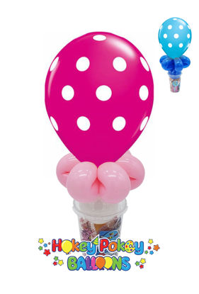 Picture of 11" Polka Dot  - Balloon Candy Cup