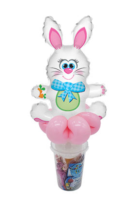 Picture of Plaid Bow Bunny - Balloon Candy Cup