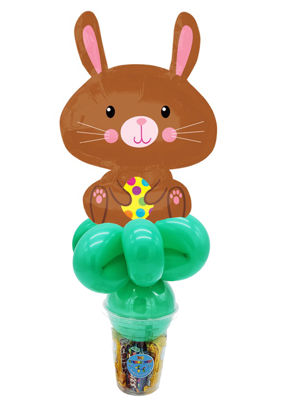 Picture of Easter Bunny with Yellow Egg - Balloon Candy Cup