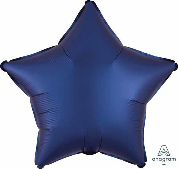 Picture of 19" Satin Luxe Navy Blue Star Foil Balloon (helium-filled)