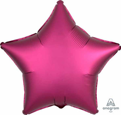 Picture of 19" Satin Luxe Pomegranate Star Foil Balloon (helium-filled)