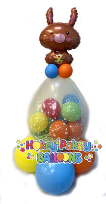 Picture of Easter Hunt - Stuffed Balloon Gift with a Foil Topper Balloon