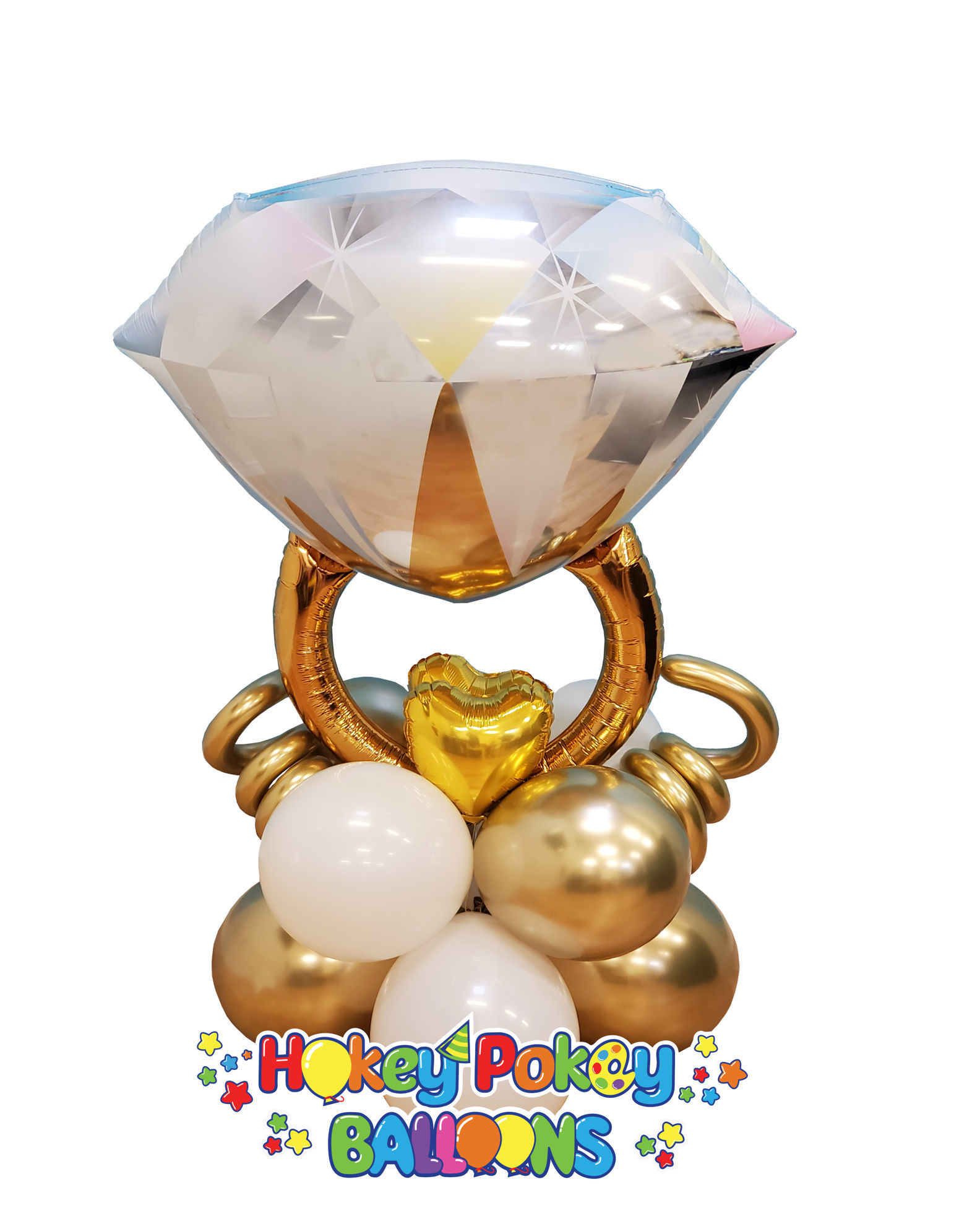 Picture of Diamond Ring Balloon Centerpiece