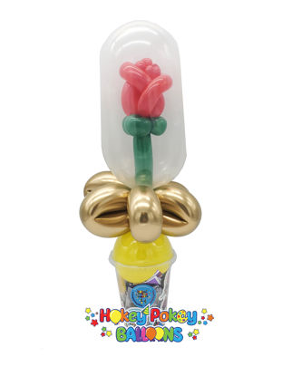 Picture of Enchanted Stuffed Rose Balloon Candy Cup