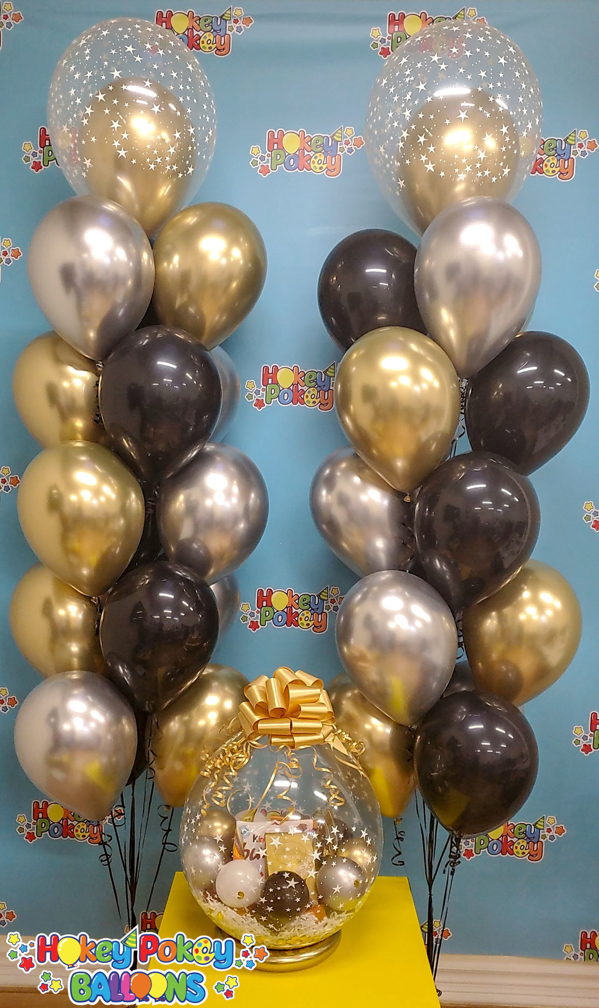 Picture of Chocolate Paradise - Stuffed Balloon Gift with Bow