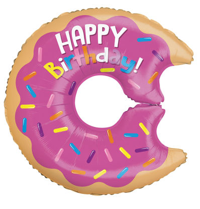 Picture of 28" Birthday Donut - Foil Balloon  (helium-filled)