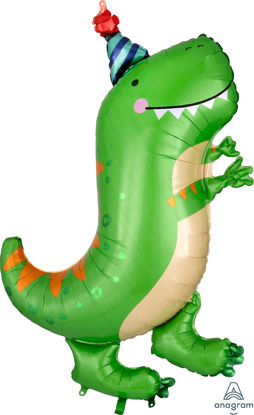 Picture of 34" Jumbo Dinomite T-Rex - Dinosaur Foil Balloon (helium-filled)