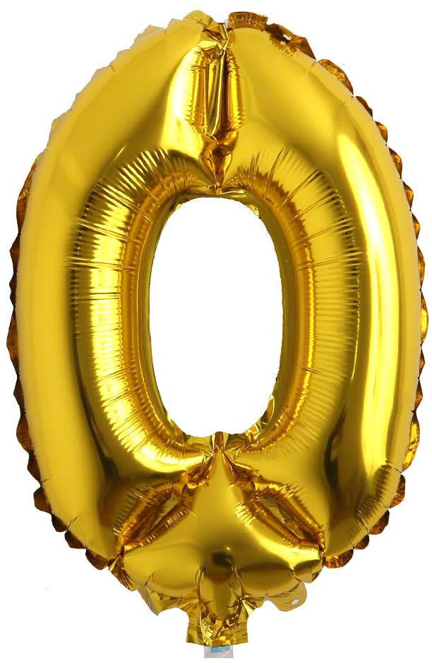 Picture of 16" Gold Foil Number - 0  (air-filled)