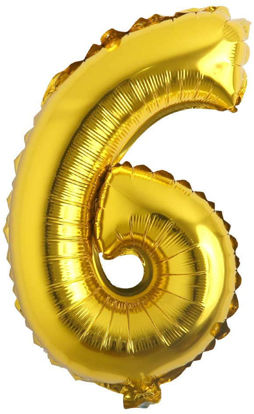 Picture of 16" Gold Foil Number - 6 (air-filled)