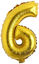 Picture of 16" Gold Foil Number - 6 (air-filled)
