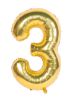 Picture of 34'' Foil Balloon Number 3 - Gold (helium-filled)