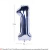 Picture of 34'' Foil Balloon Number 1 - Silver (helium-filled)