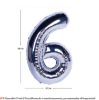 Picture of 34'' Foil Balloon Number 6 - Silver (helium-filled)