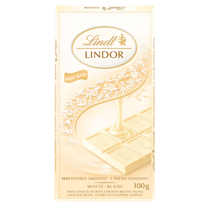 Picture of Lindt LINDOR White Chocolate Bar, 100 Grams