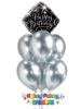 Picture of Birthday Elegant Sparkles & Swirls  Balloon Bouquet of 7