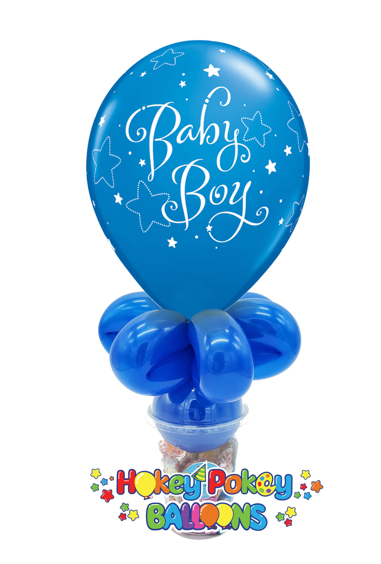 Picture of 11'' Baby Boy with Stars -  Balloon Candy Cup