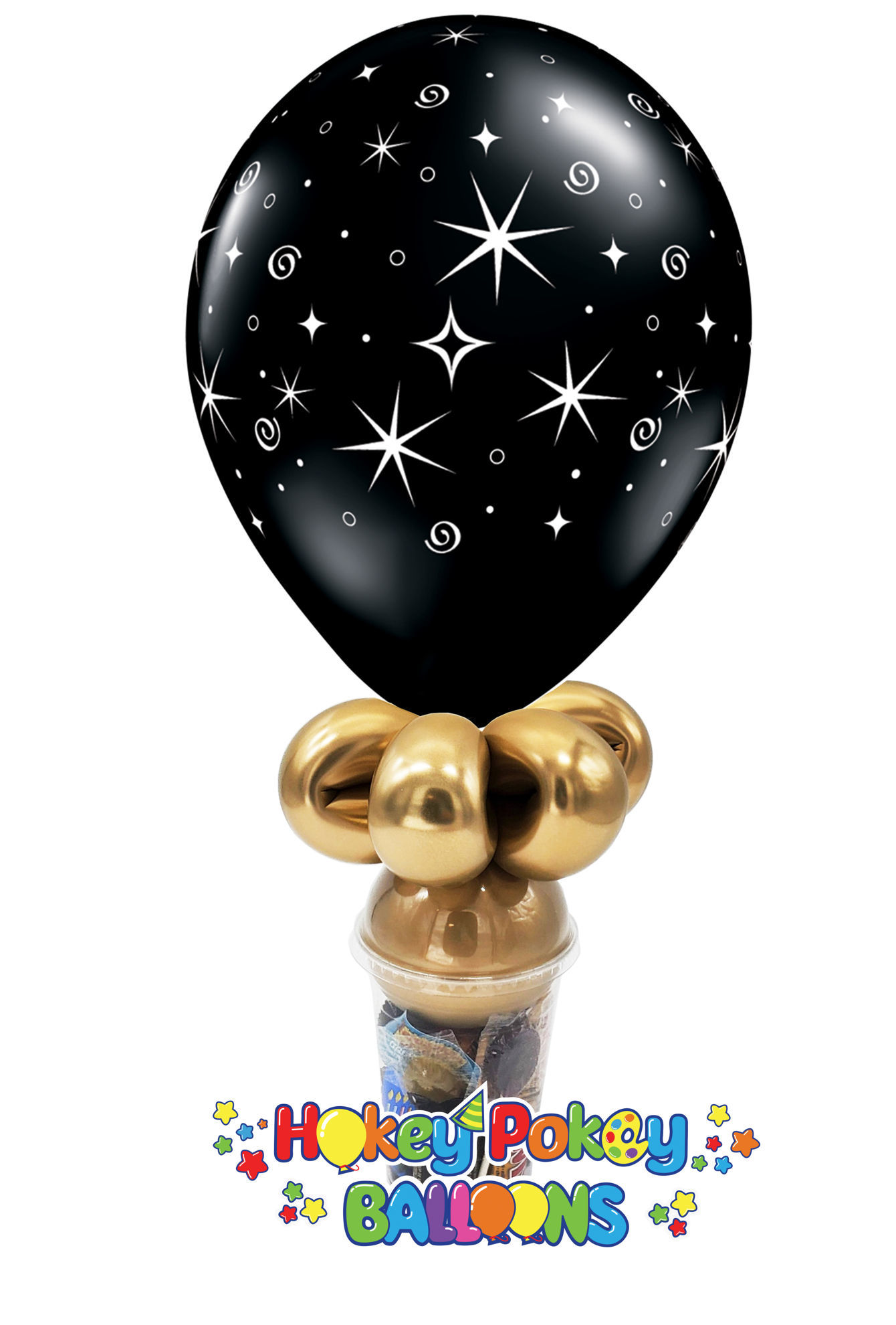 Picture of 11"  Sparkles and Swirls - Balloon Candy Cup