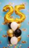 Picture of 11 Inch Helium Balloon Bouquet of 9  with 2 foil Numbers