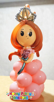 Picture of Princess with Rose - Balloon Centerpiece - 3.5 ft