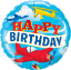 Picture of 18"  Birthday Airplanes Foil Balloon (helium-filled)