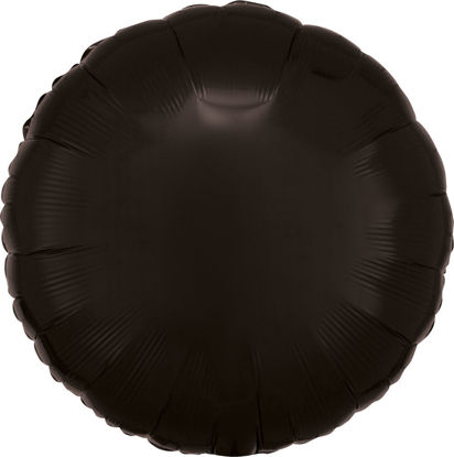 Picture of 18" Black Circle Foil Balloon (helium-filled)