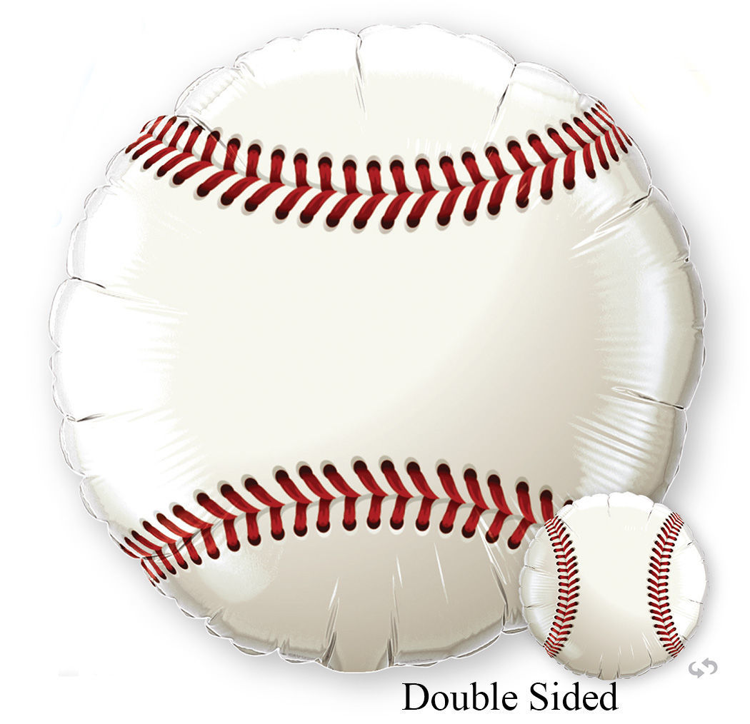 Picture of 36" Baseball Double-Sided - Jumbo Foil Balloon (helium-filled)
